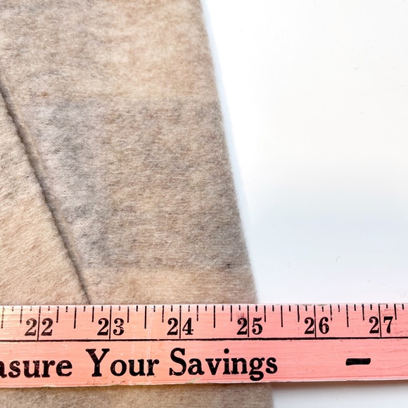 Adrienne Vittadini Wool Blend fuzzy sweater coat Striped Cream Brown Gray - Picture 7 of 9